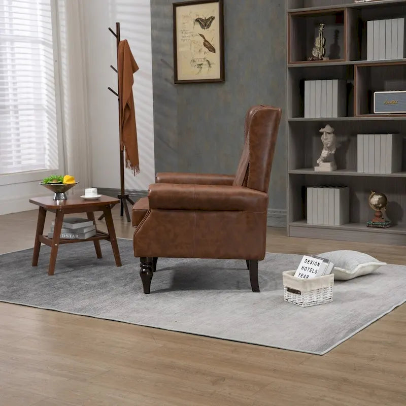 Fauteuil en bois - Fauteuil d'appoint moderne pour salon - 74,5 x 80 x 100 cm