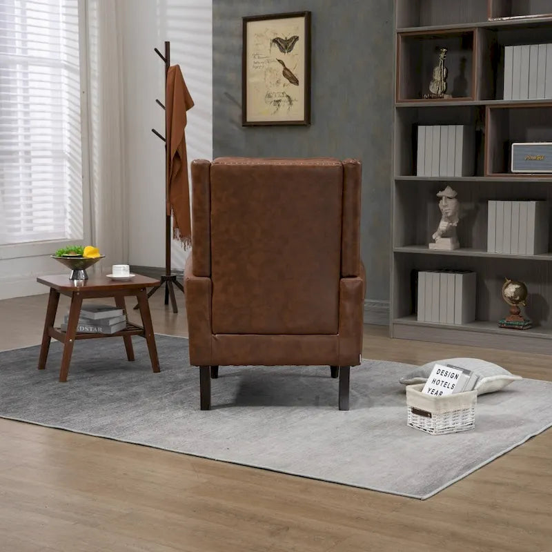 Fauteuil en bois - Fauteuil d'appoint moderne pour salon - 74,5 x 80 x 100 cm