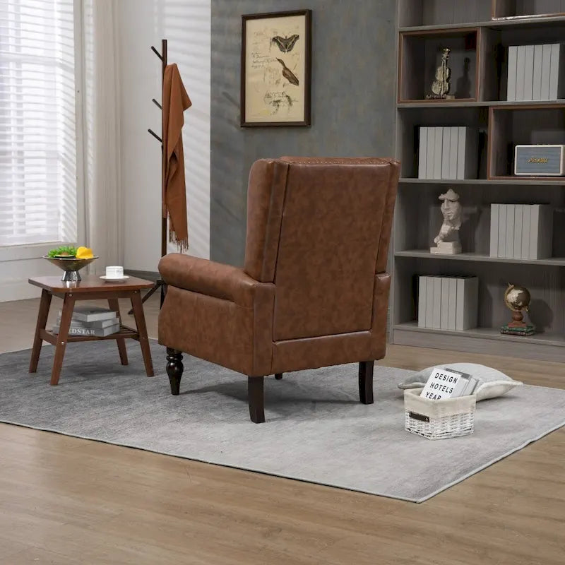 Fauteuil en bois - Fauteuil d'appoint moderne pour salon - 74,5 x 80 x 100 cm