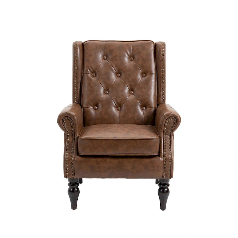 Fauteuil en bois - Fauteuil d'appoint moderne pour salon - 74,5 x 80 x 100 cm