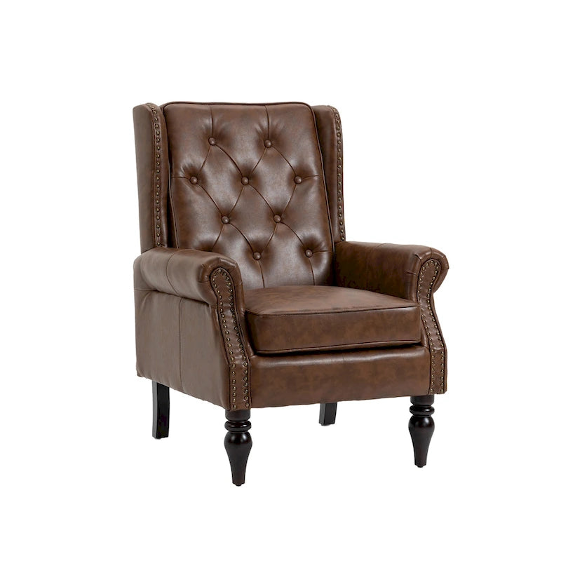 Fauteuil en bois - Fauteuil d'appoint moderne pour salon - 74,5 x 80 x 100 cm