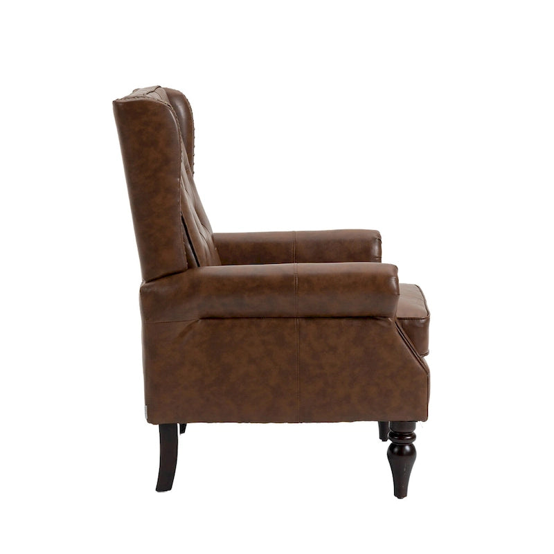 Fauteuil en bois - Fauteuil d'appoint moderne pour salon - 74,5 x 80 x 100 cm