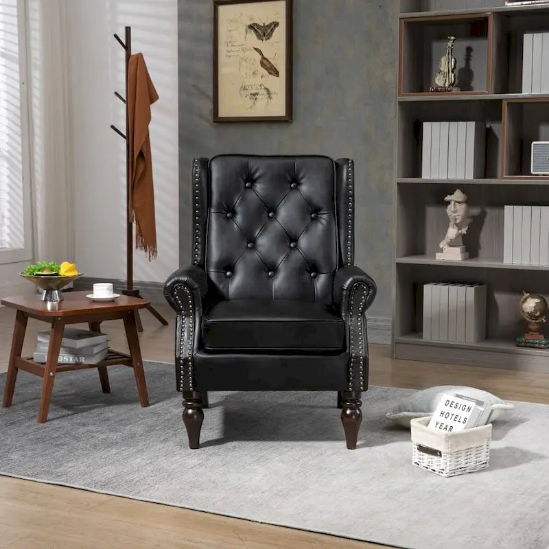 Fauteuil en bois - Fauteuil d'appoint moderne pour salon - 74,5 x 80 x 100 cm