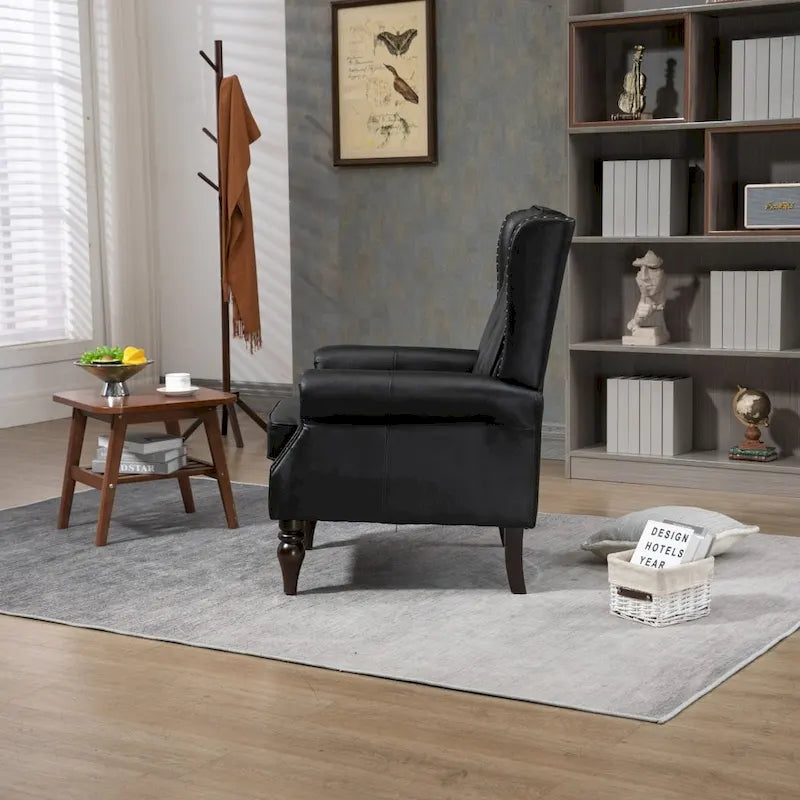 Fauteuil en bois - Fauteuil d'appoint moderne pour salon - 74,5 x 80 x 100 cm