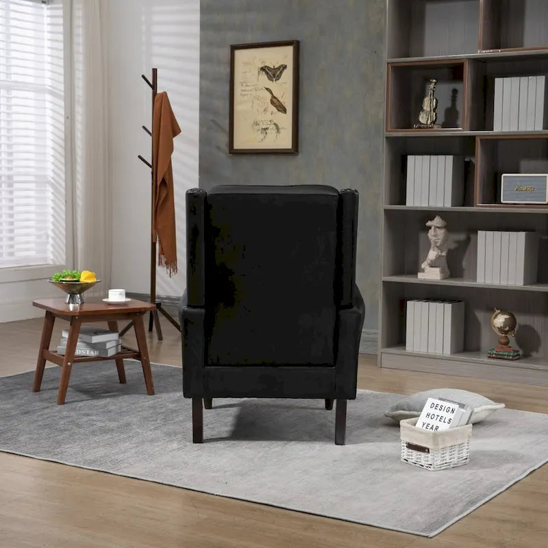 Fauteuil en bois - Fauteuil d'appoint moderne pour salon - 74,5 x 80 x 100 cm