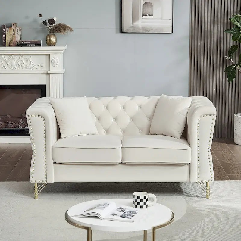 Canapé en velours Chesterfield 60.2