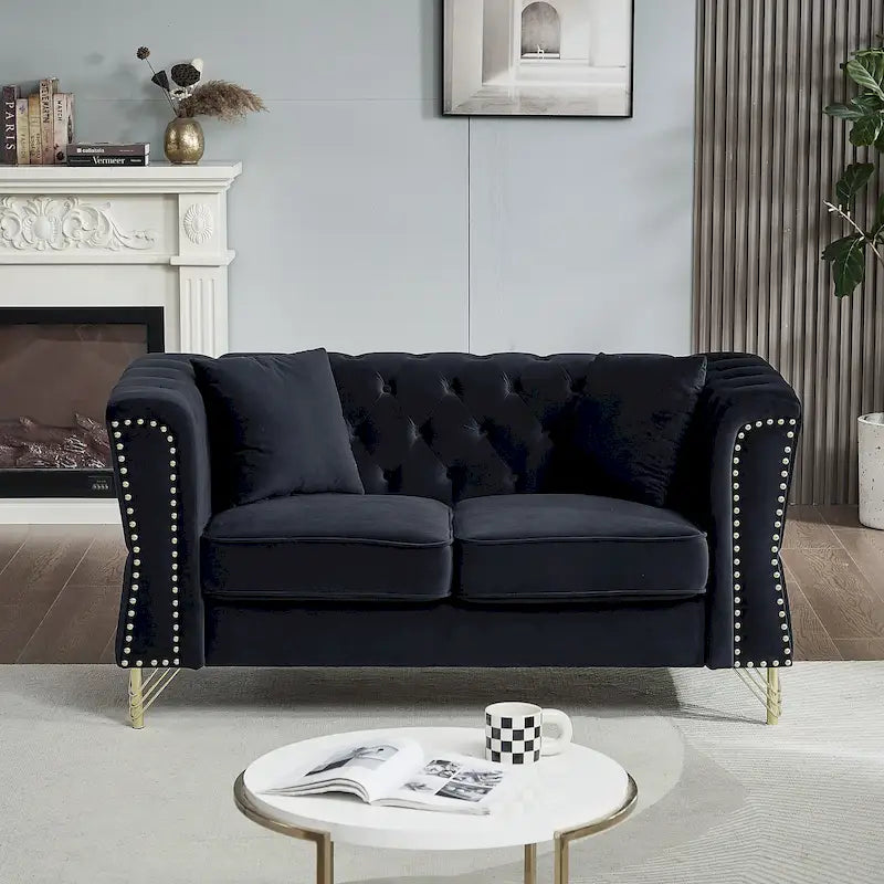 Canapé en velours Chesterfield 60.2