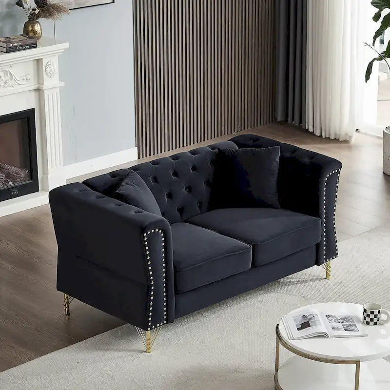 Canapé en velours Chesterfield 60.2
