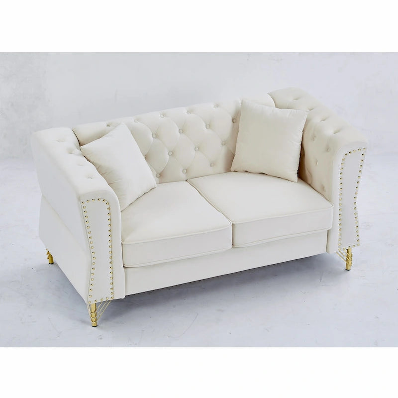 Canapé en velours Chesterfield 60.2