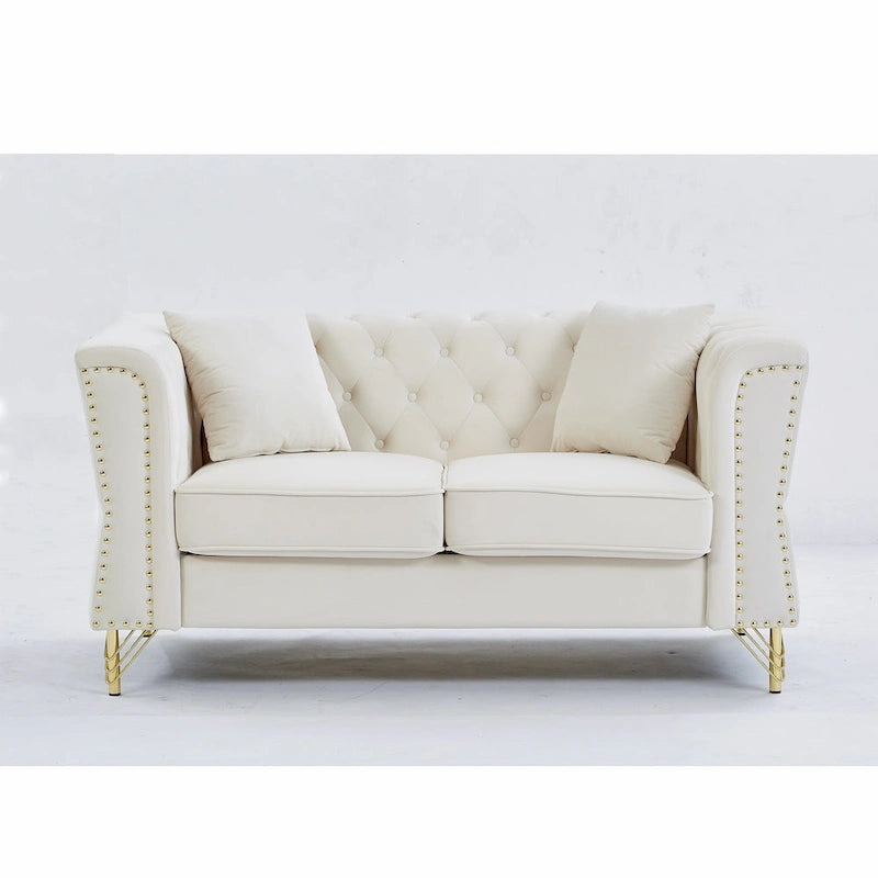 Canapé en velours Chesterfield 60.2