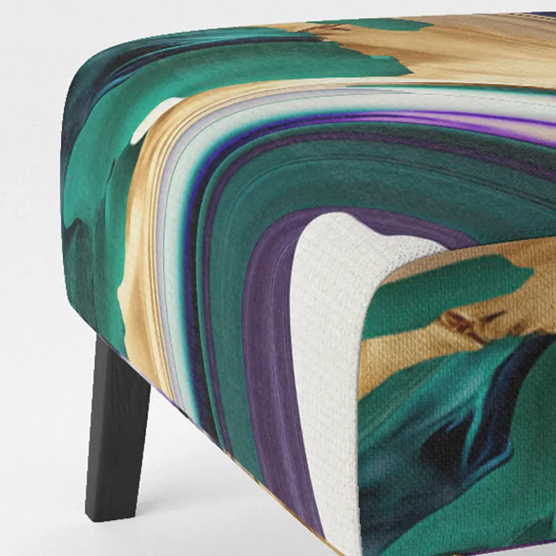 Designart Purple, Green And Gold Bold Strokes I Fauteuil d'appoint moderne et contemporain rembourré et fauteuil moderne