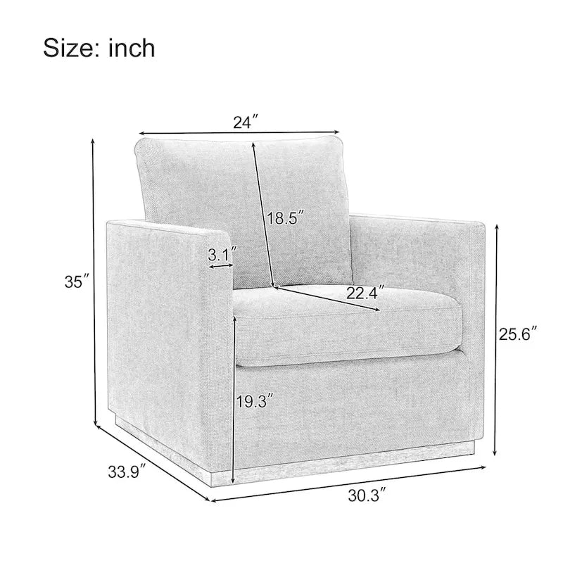 Fauteuil pivotant d'appoint moderne du milieu du siècle pour salon