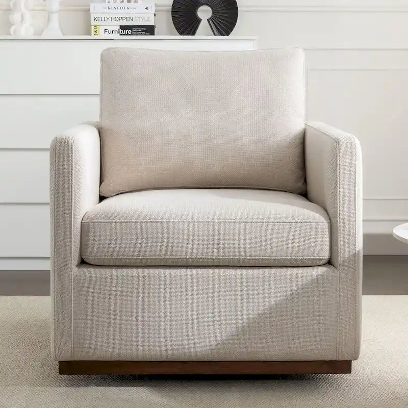 Fauteuil pivotant d'appoint moderne du milieu du siècle pour salon
