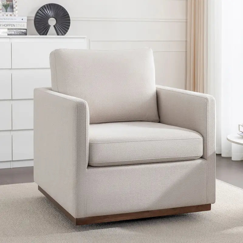 Fauteuil pivotant d'appoint moderne du milieu du siècle pour salon