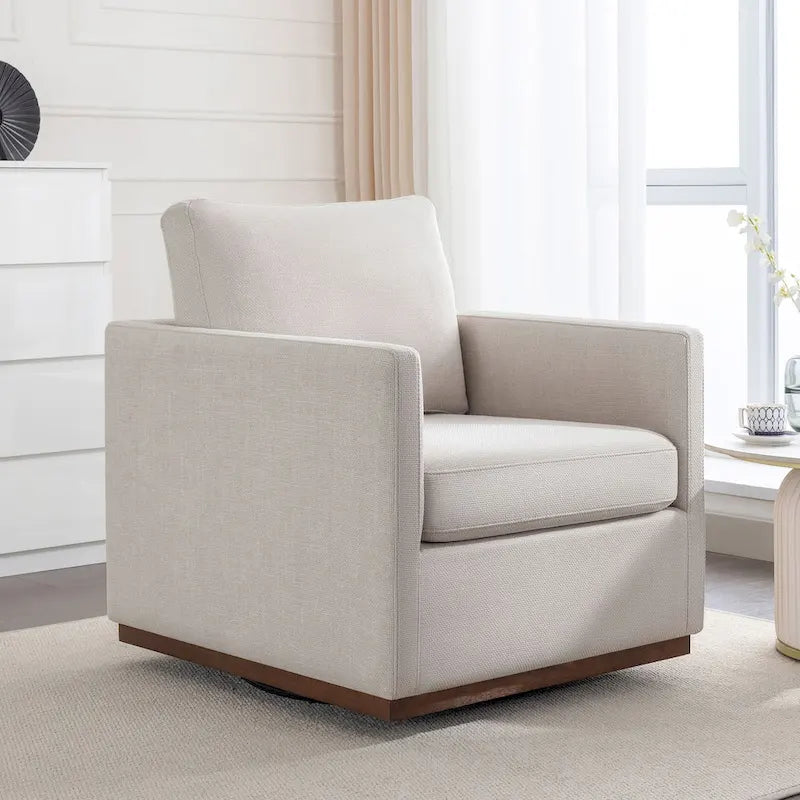 Fauteuil pivotant d'appoint moderne du milieu du siècle pour salon