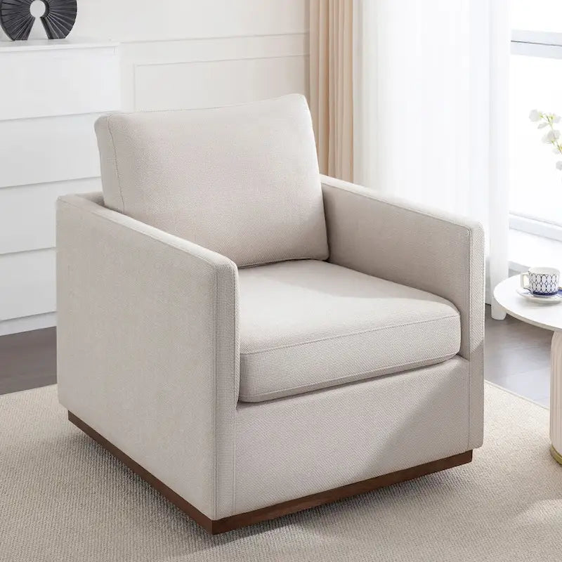 Fauteuil pivotant d'appoint moderne du milieu du siècle pour salon