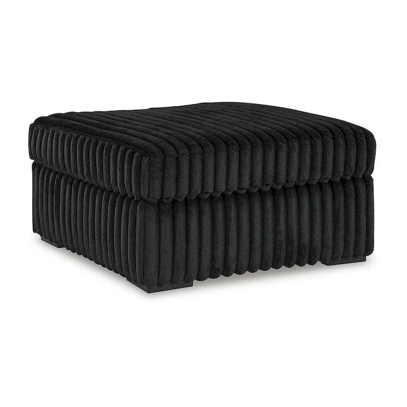 Signature Design by Ashley Pouf ottoman surdimensionné noir Midnight-Madness