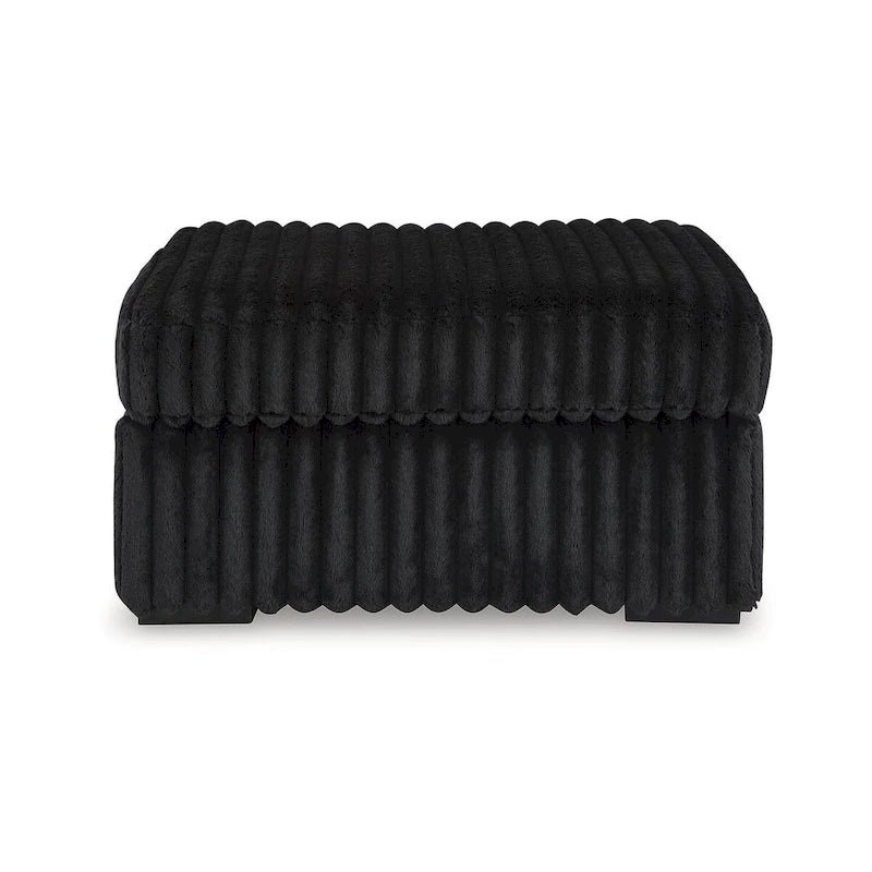 Signature Design by Ashley Pouf ottoman surdimensionné noir Midnight-Madness