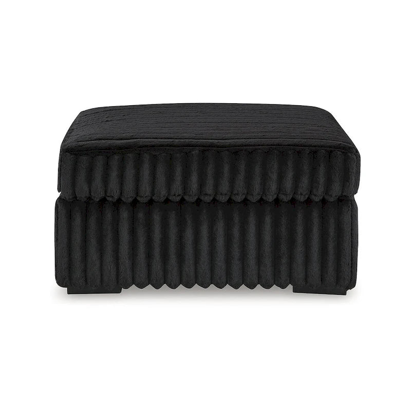 Signature Design by Ashley Pouf ottoman surdimensionné noir Midnight-Madness