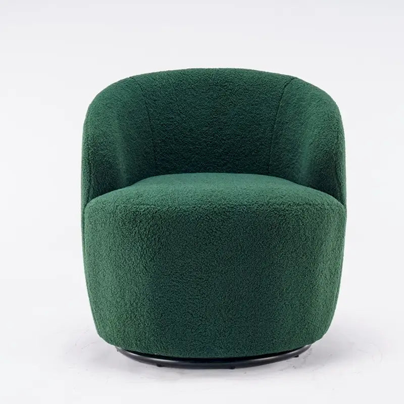 Fauteuil d'appoint pivotant en tissu Teddy, fauteuil club