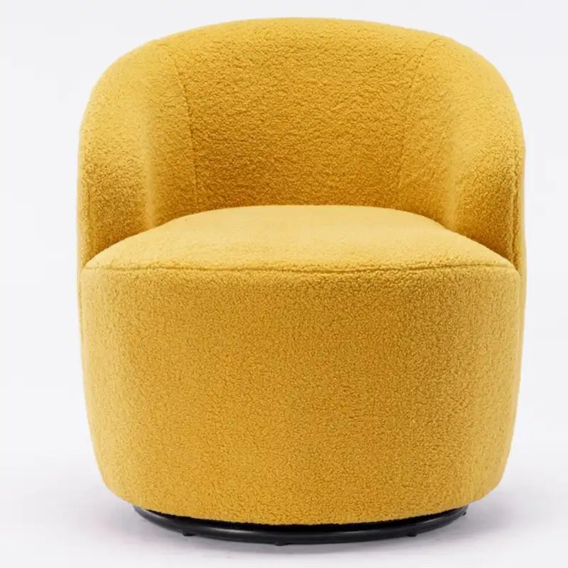 Fauteuil d'appoint pivotant en tissu Teddy, fauteuil club