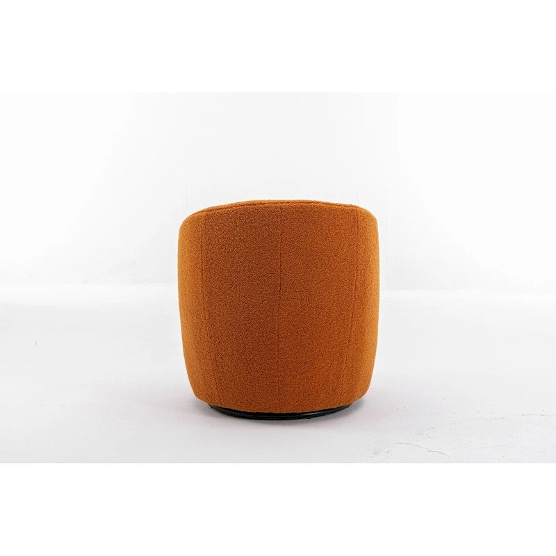 Fauteuil d'appoint pivotant en tissu Teddy, fauteuil club