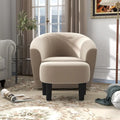 Fauteuil d'appoint pivotant avec pouf, Fauteuil club rond pivotant à 360 degrés en velours confortable pour chambre à coucher, salle de lecture