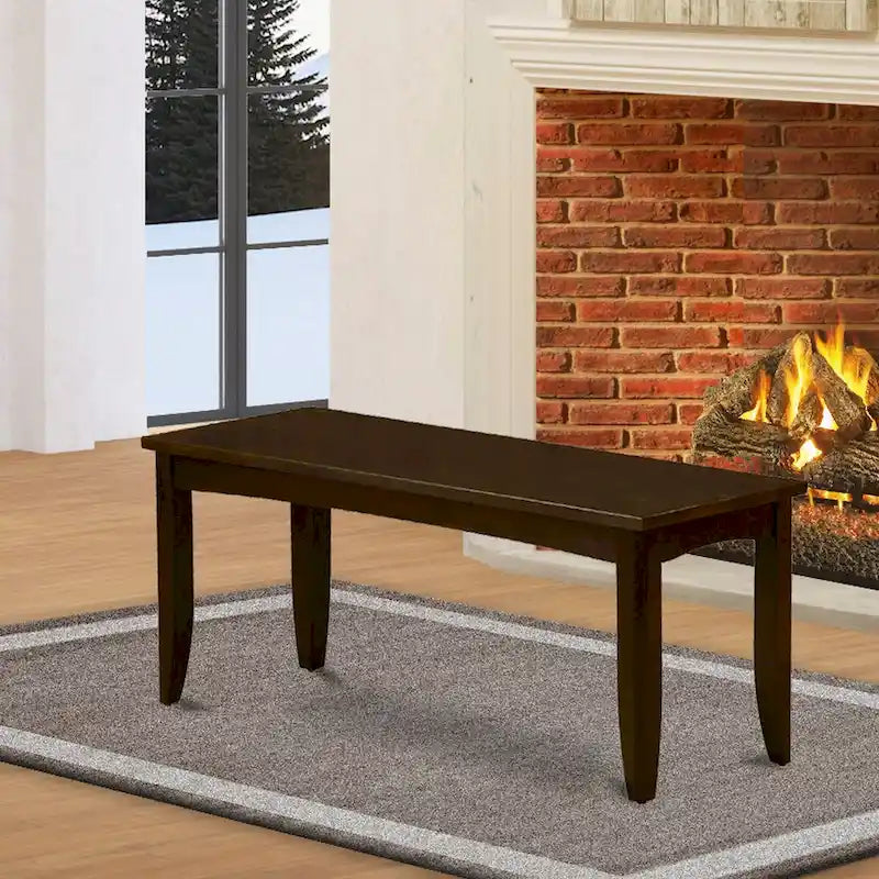 Banc de salle à manger Parfait de East West Furniture avec siège en bois massif (options de couleur de finition)