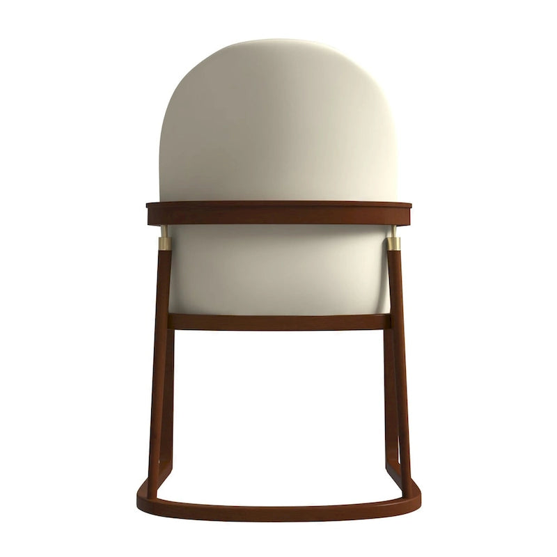 Chaise de salle à manger moderne en cuir capitonné, série Svelta par LeisureMod