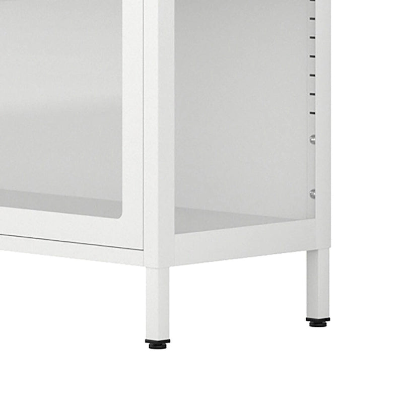 Meuble de rangement moderne et minimaliste en verre trempé à 3 faces avec quatre portes