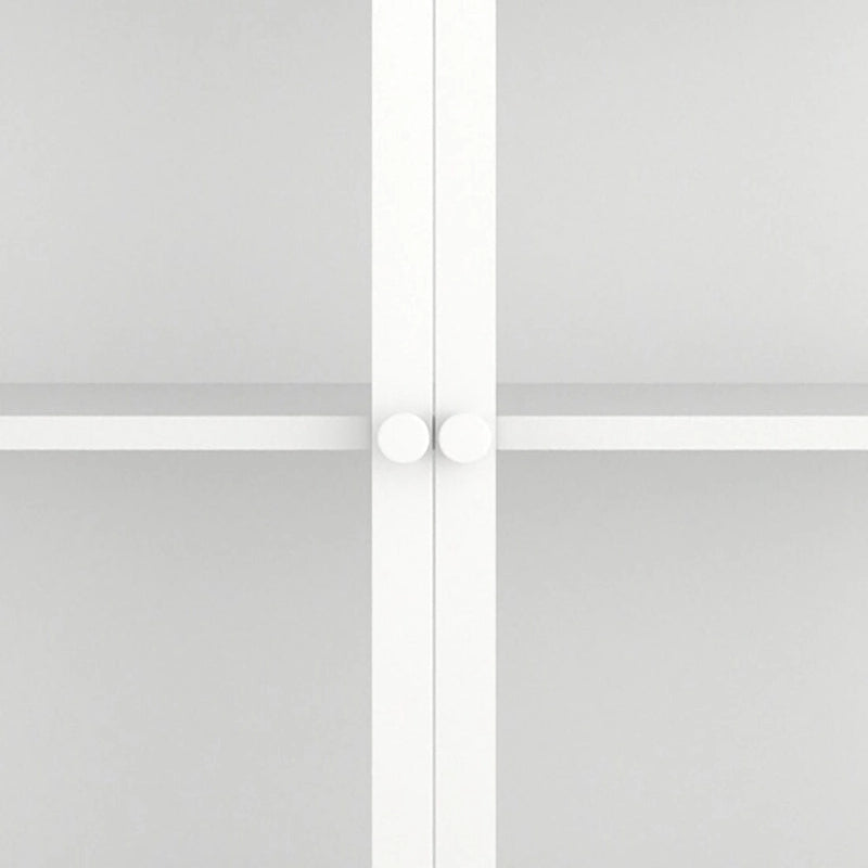 Meuble de rangement moderne et minimaliste en verre trempé à 3 faces avec quatre portes