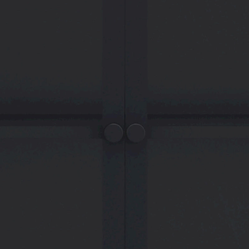 Meuble de rangement moderne et minimaliste en verre trempé à 3 faces avec quatre portes