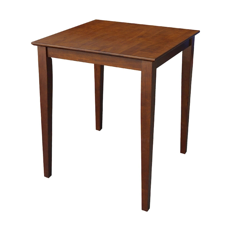 Table en bois fini expresso The Gray Barn Cattail Abode avec pieds Shaker - Expresso