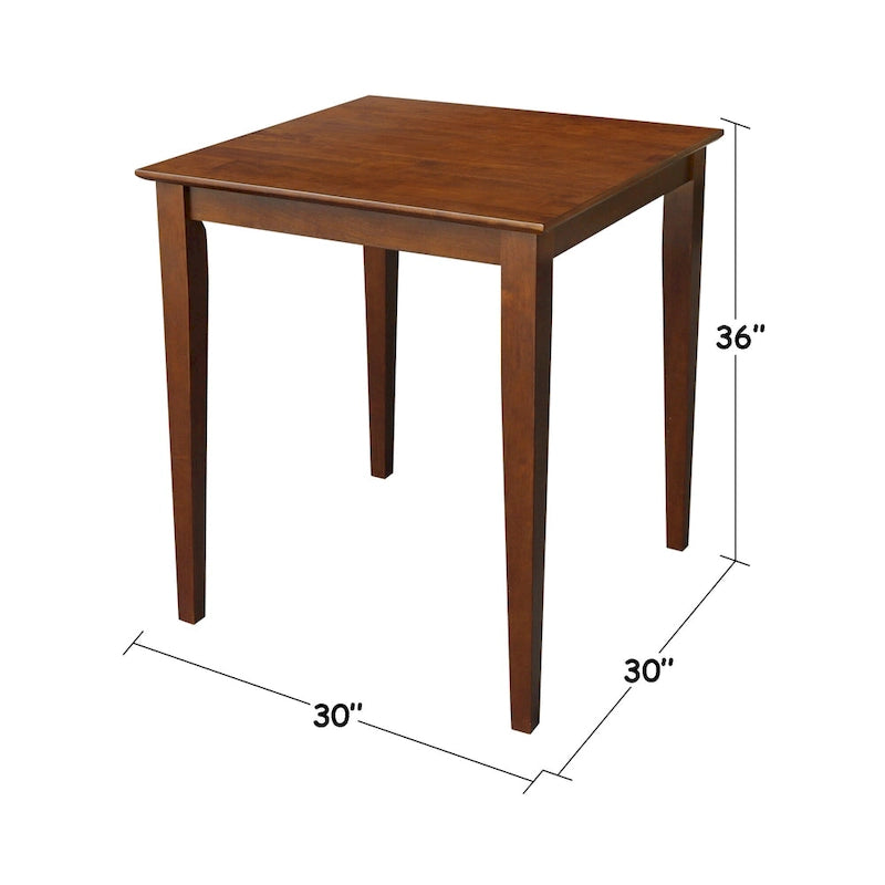Table en bois fini expresso The Gray Barn Cattail Abode avec pieds Shaker - Expresso
