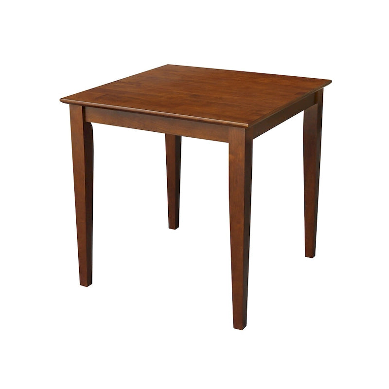 Table en bois fini expresso The Gray Barn Cattail Abode avec pieds Shaker - Expresso