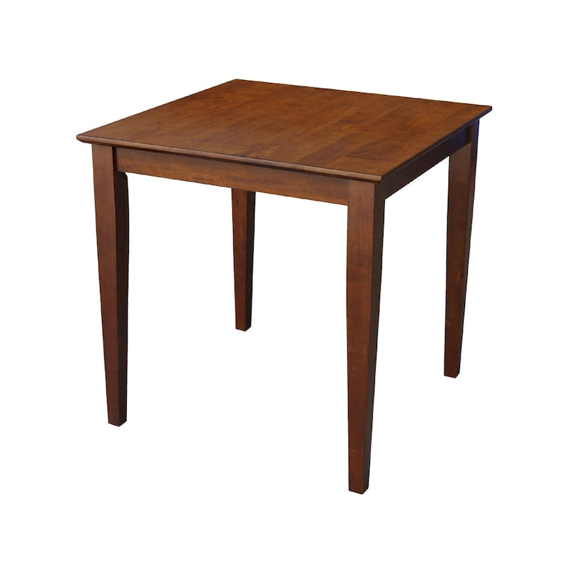 Table en bois fini expresso The Gray Barn Cattail Abode avec pieds Shaker - Expresso