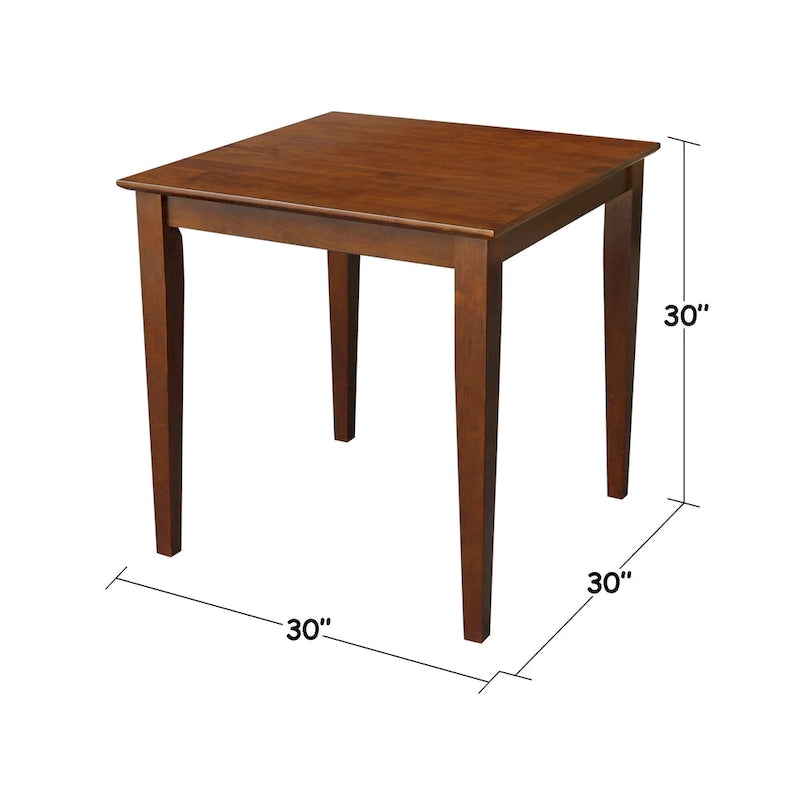Table en bois fini expresso The Gray Barn Cattail Abode avec pieds Shaker - Expresso