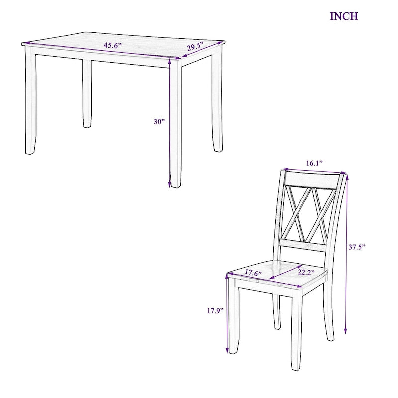 Ensemble de salle à manger 5 pièces