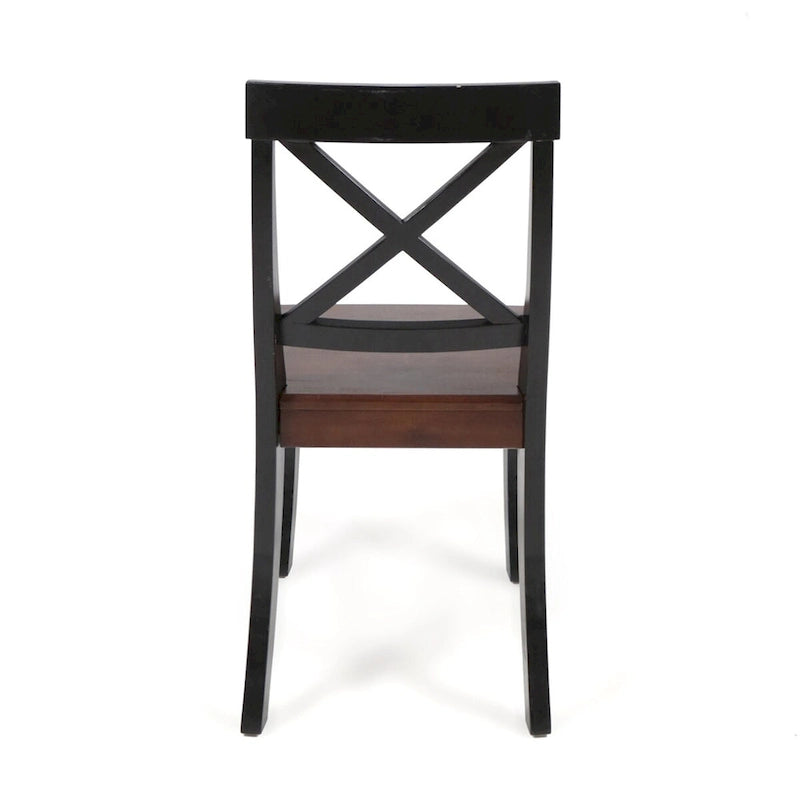 Chaises de salle à manger Roshan Farmhouse en bois d'acacia, lot de 2