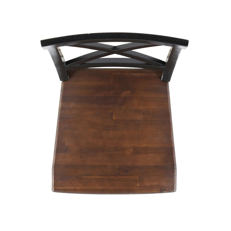 Chaises de salle à manger Roshan Farmhouse en bois d'acacia, lot de 2