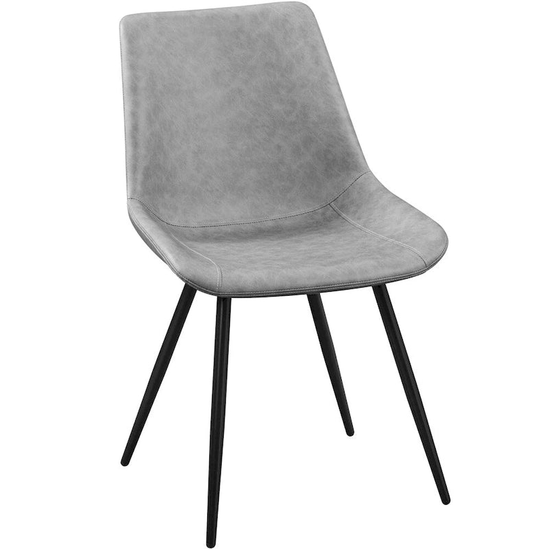 Yaheetech Lot de 2 chaises de salle à manger en similicuir avec pieds en métal - N/A