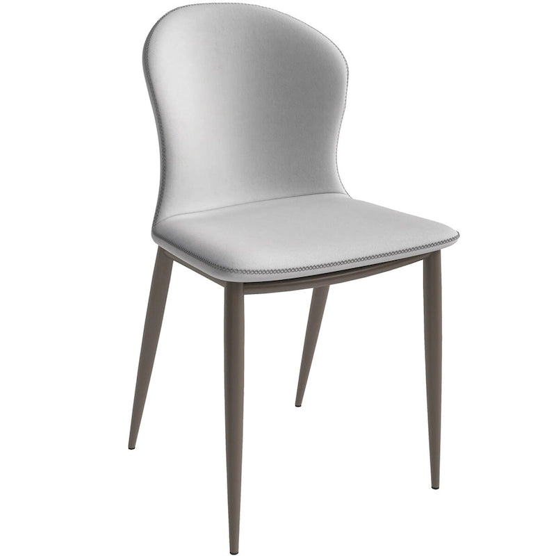 Chaise de salle à manger Mosaic Modern en tissu rembourré avec pieds en métal par LeisureMod