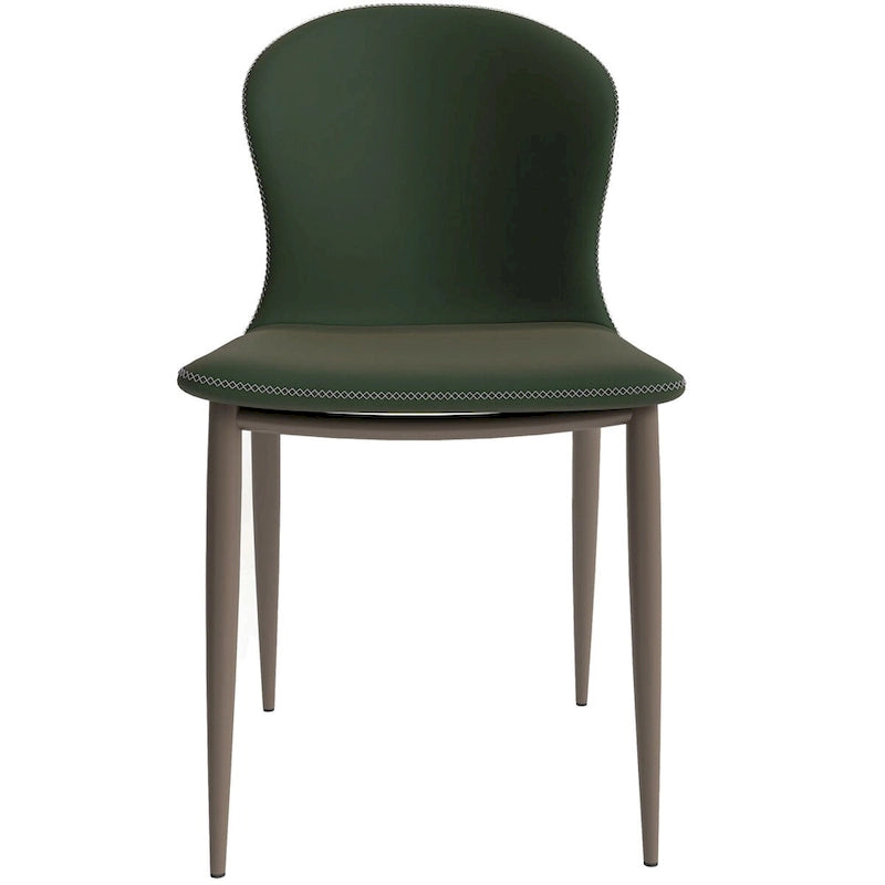 Chaise de salle à manger Mosaic Modern en tissu rembourré avec pieds en métal par LeisureMod