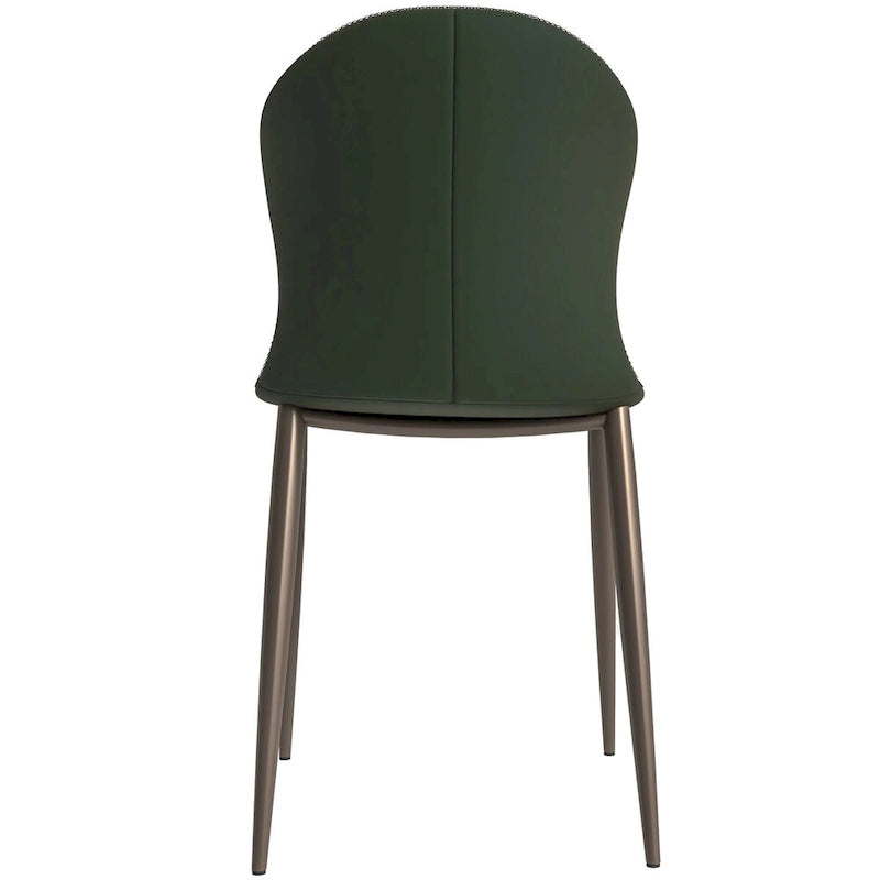 Chaise de salle à manger Mosaic Modern en tissu rembourré avec pieds en métal par LeisureMod