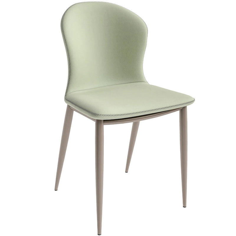 Chaise de salle à manger Mosaic Modern en tissu rembourré avec pieds en métal par LeisureMod