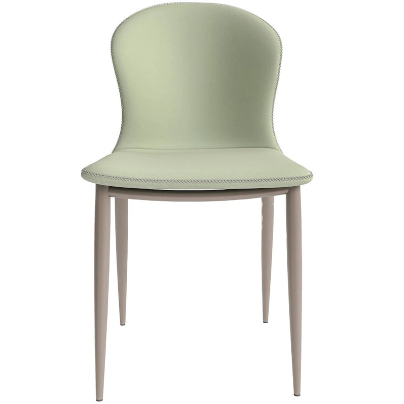 Chaise de salle à manger Mosaic Modern en tissu rembourré avec pieds en métal par LeisureMod