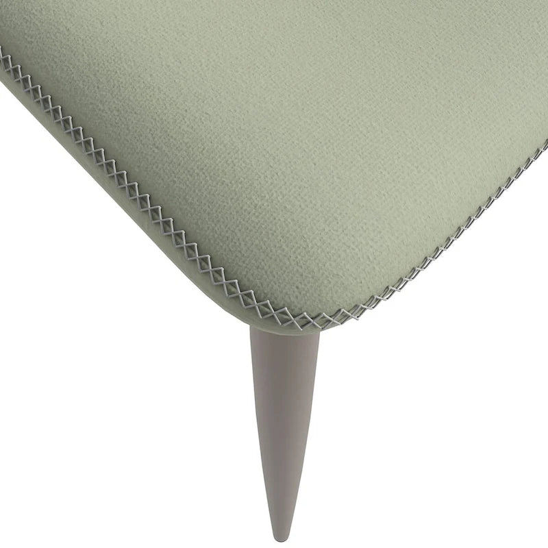 Chaise de salle à manger Mosaic Modern en tissu rembourré avec pieds en métal par LeisureMod