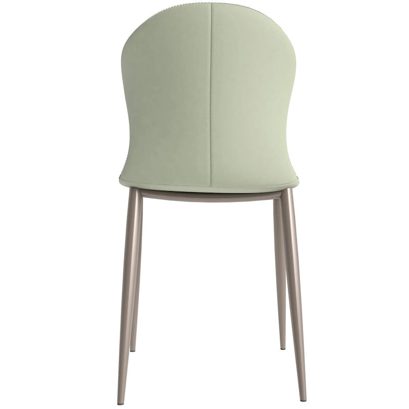 Chaise de salle à manger Mosaic Modern en tissu rembourré avec pieds en métal par LeisureMod