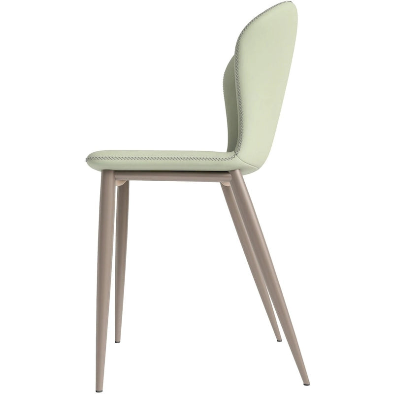 Chaise de salle à manger Mosaic Modern en tissu rembourré avec pieds en métal par LeisureMod