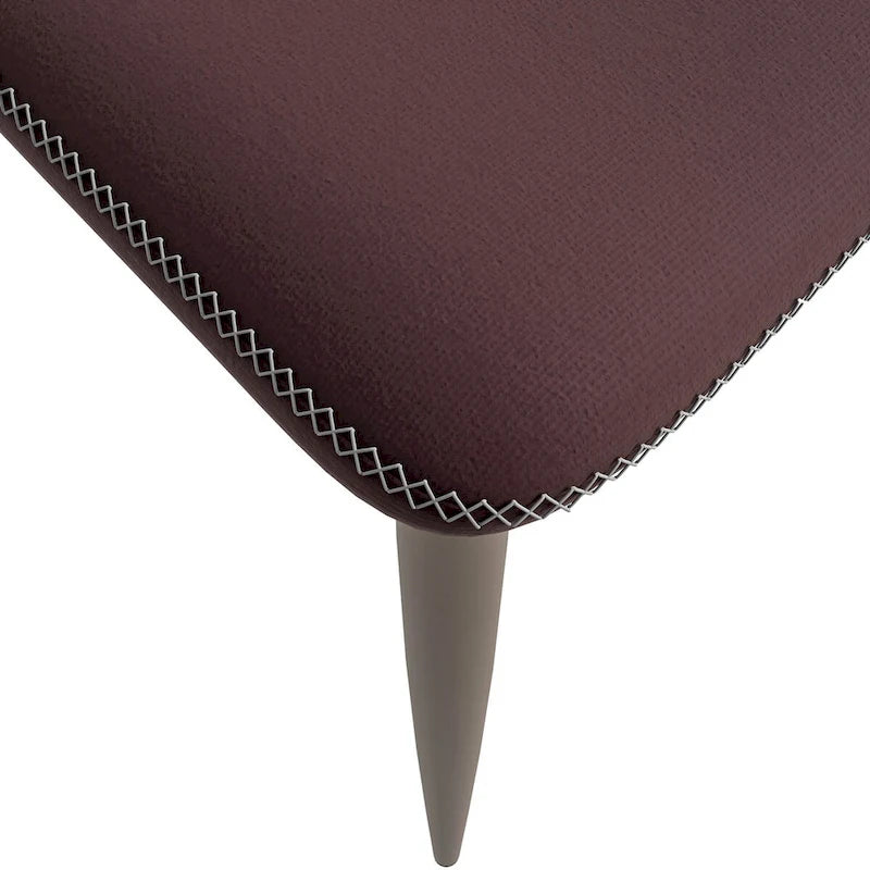 Chaise de salle à manger Mosaic Modern en tissu rembourré avec pieds en métal par LeisureMod